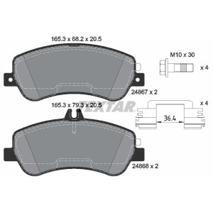 TEXTAR 2486781 Pastillas de freno delantero para Mercedes GLK