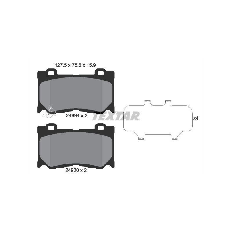 TEXTAR 2499401 Plaquettes de frein avant pour 370 Q60 FX G Q70 Q50 QX70 M37