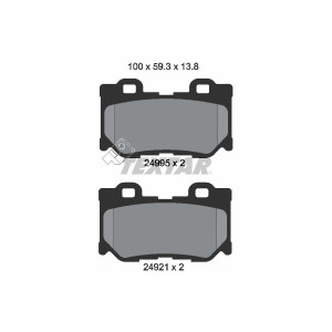 TEXTAR 2499501 Brake Pads Set Rear for 370 Q60 G FX Q70 Q50 QX70 M37