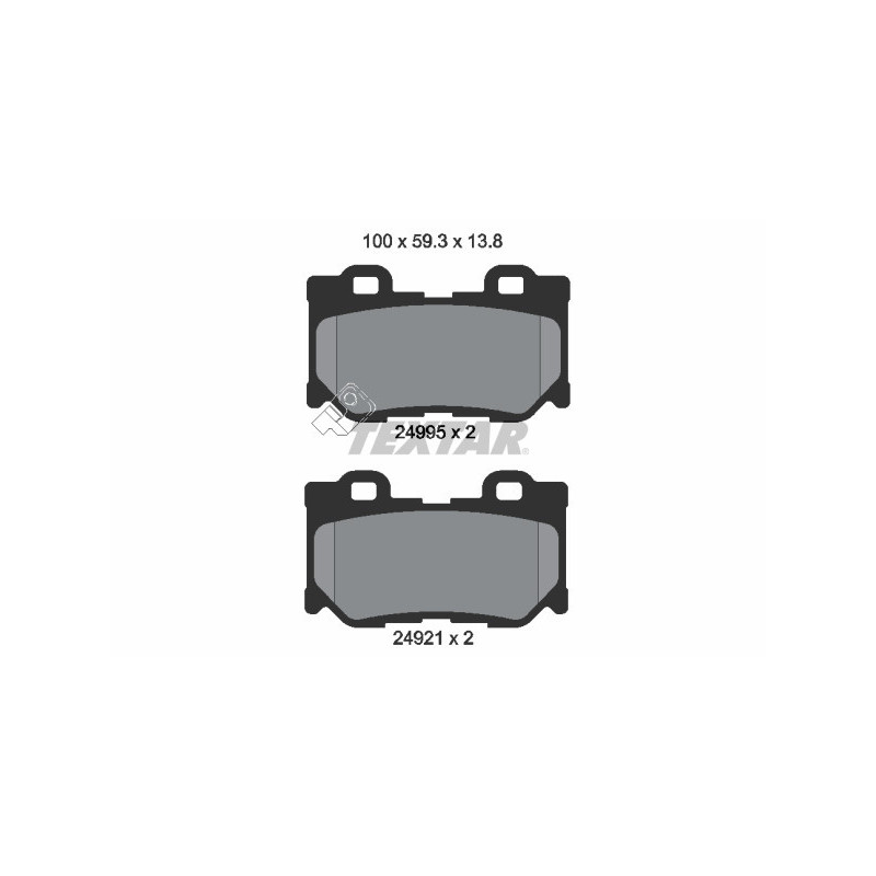 TEXTAR 2499501 Plaquettes de frein arrière pour 370 Q60 G FX Q70 Q50 QX70 M37