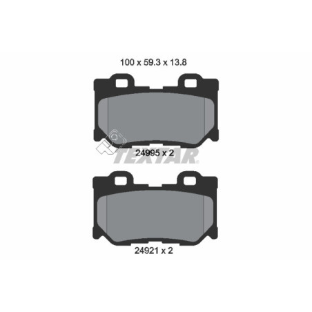 TEXTAR 2499501 Brake Pads Set Rear for 370 Q60 G FX Q70 Q50 QX70 M37