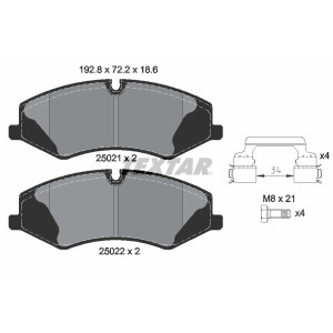 TEXTAR 2502101 Brzdové destičky přední pro Land Rover Range Rover