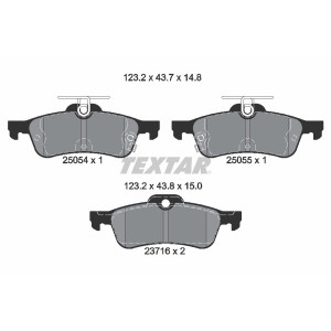 TEXTAR 2505401 Brzdové platničky zadný pre Honda Civic