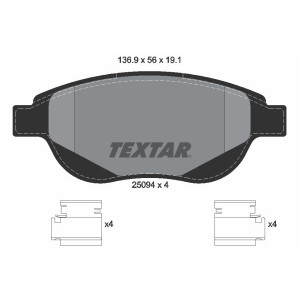 TEXTAR 2509401 Klocki hamulcowe przód dla C4 307