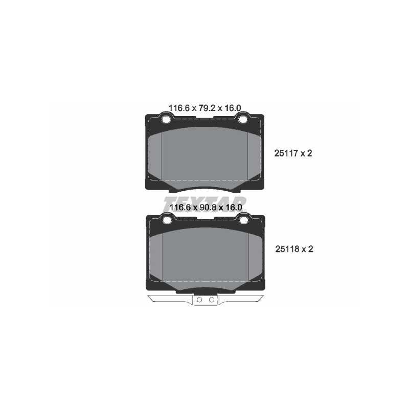 TEXTAR 2511701 Brake Pads Set Front for Legend RL