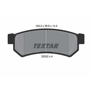 TEXTAR 2523201 Brzdové destičky zadní pro Lacetti Nubira Optra