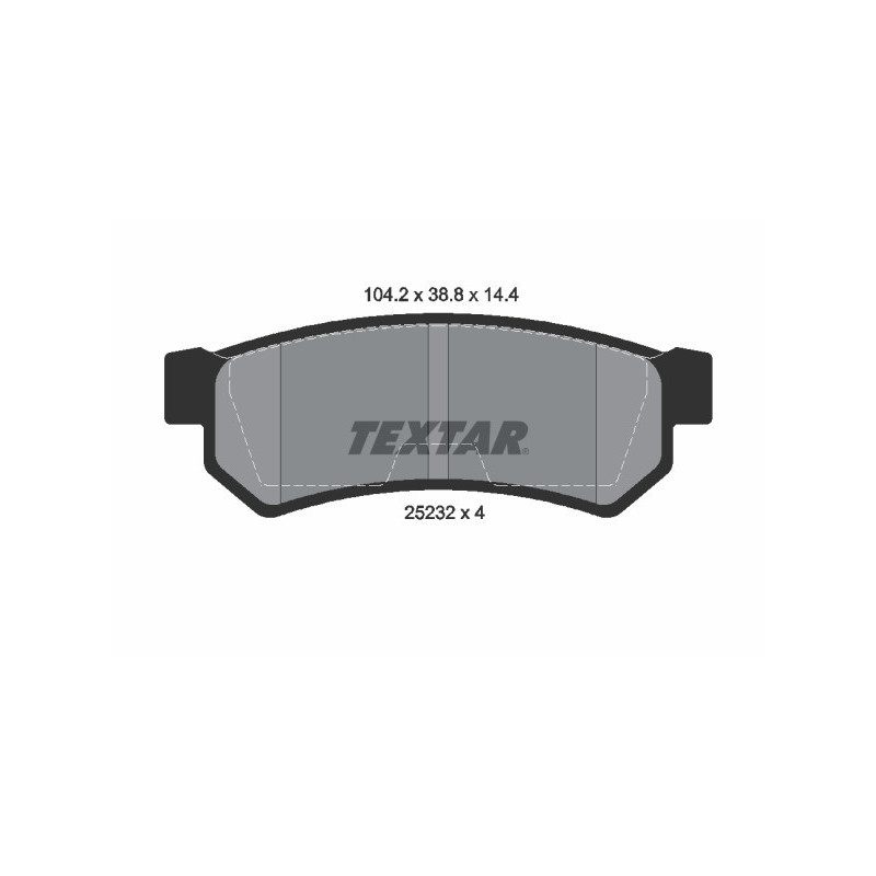 TEXTAR 2523201 Brzdové destičky zadní pro Lacetti Nubira Optra