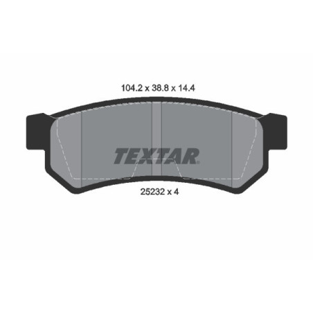TEXTAR 2523201 Bremsbeläge Hinten für