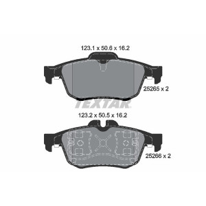 TEXTAR 2526501 Brzdové platničky zadný pre Talisman Latitude Safrane