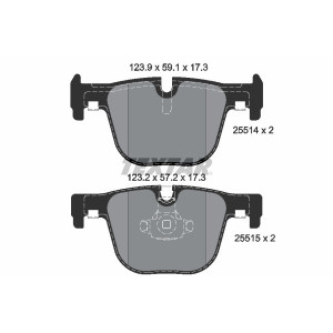TEXTAR 2551401 Pastillas de freno trasero para BMW 3 4