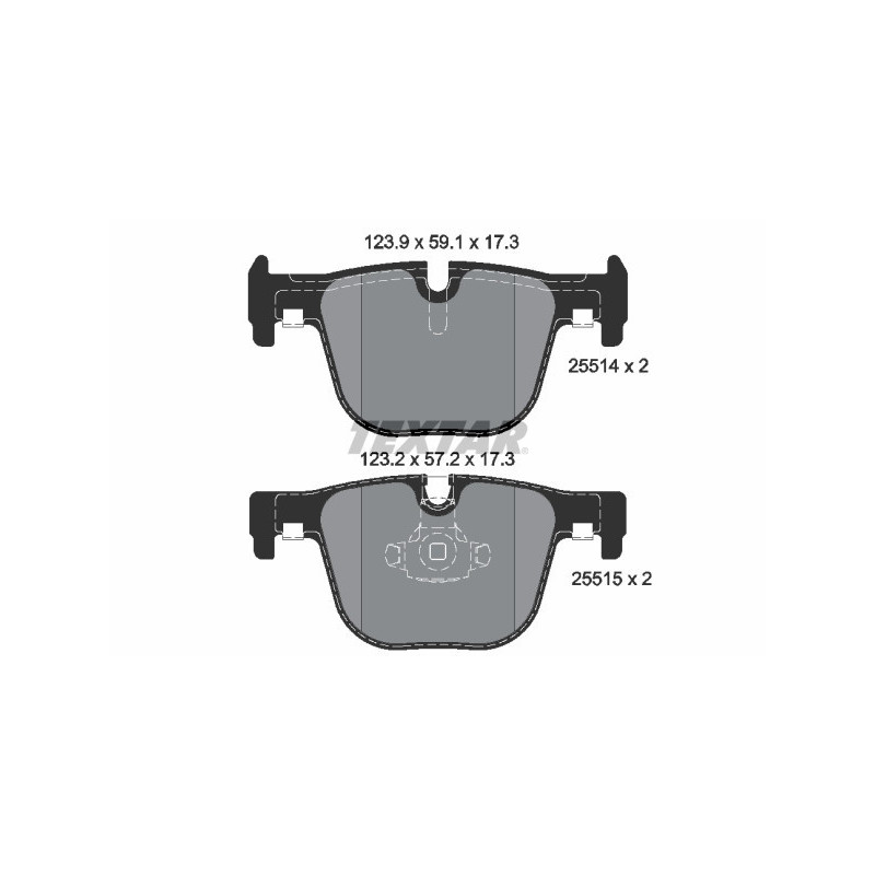 TEXTAR 2551401 Brake Pads Set Rear for