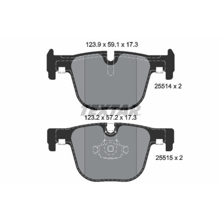TEXTAR 2551401 Brzdové platničky zadný pre BMW 3 4