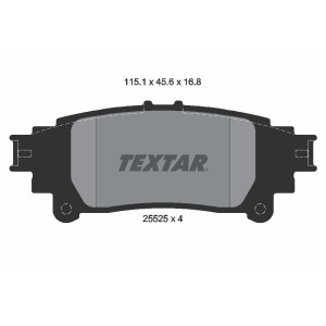 TEXTAR 2552501 Plaquettes de frein arrière pour GS IS RC Crown