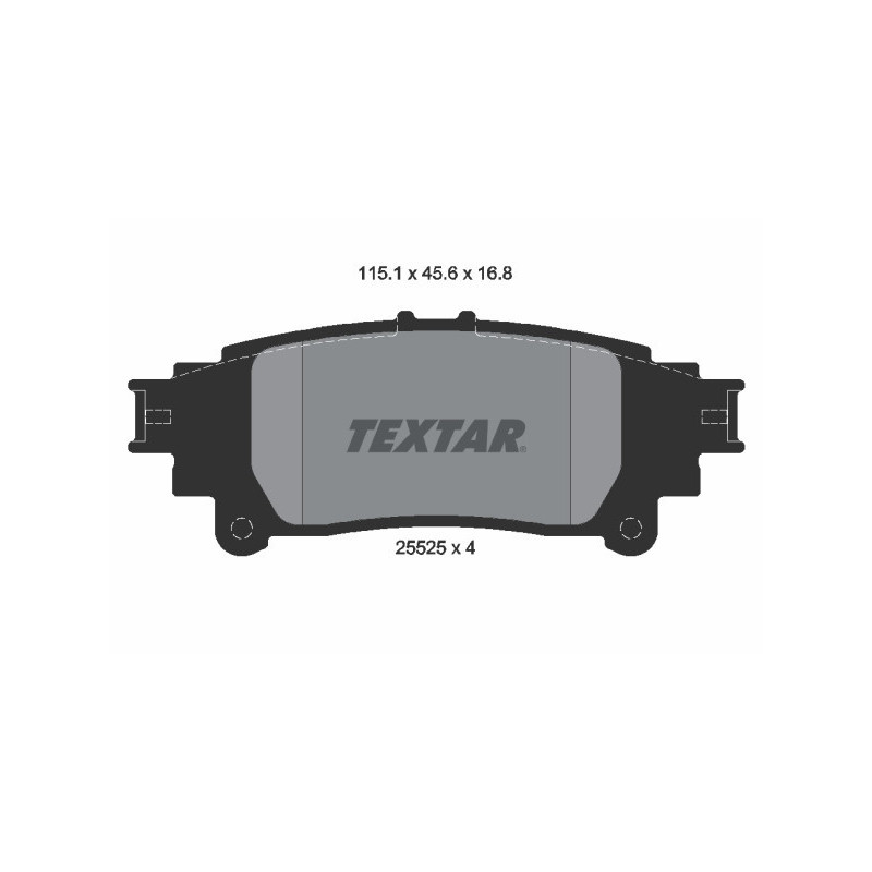 TEXTAR 2552501 Klocki hamulcowe tył dla GS IS RC Crown