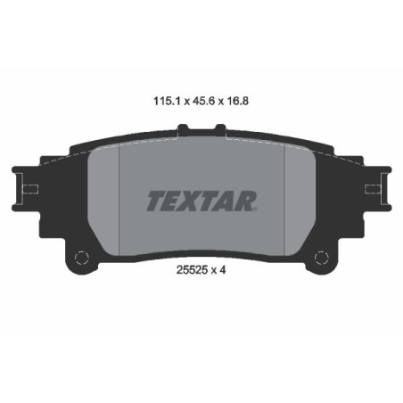 TEXTAR 2552501 Brzdové destičky zadní pro GS IS RC Crown