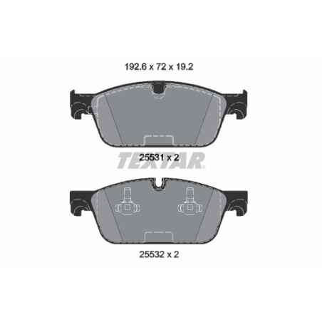 TEXTAR 2553101 Brzdové platničky predný pre Mercedes GLE M GL GLS
