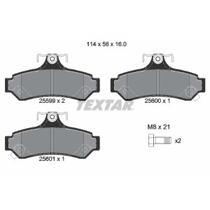 TEXTAR 2559901 Bremsbeläge Hinten für Toyota Camry Avalon