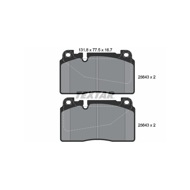 TEXTAR 2564301 Brake Pads Set Front for A6 A7 Macan Q5