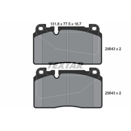 TEXTAR 2564301 Brake Pads Set Front for A6 A7 Macan Q5