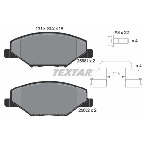 TEXTAR 2568101 Klocki hamulcowe przód dla Fabia Polo Rapid Ameo