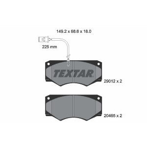 TEXTAR 2901201 Plaquettes de frein avant pour Iveco Daily