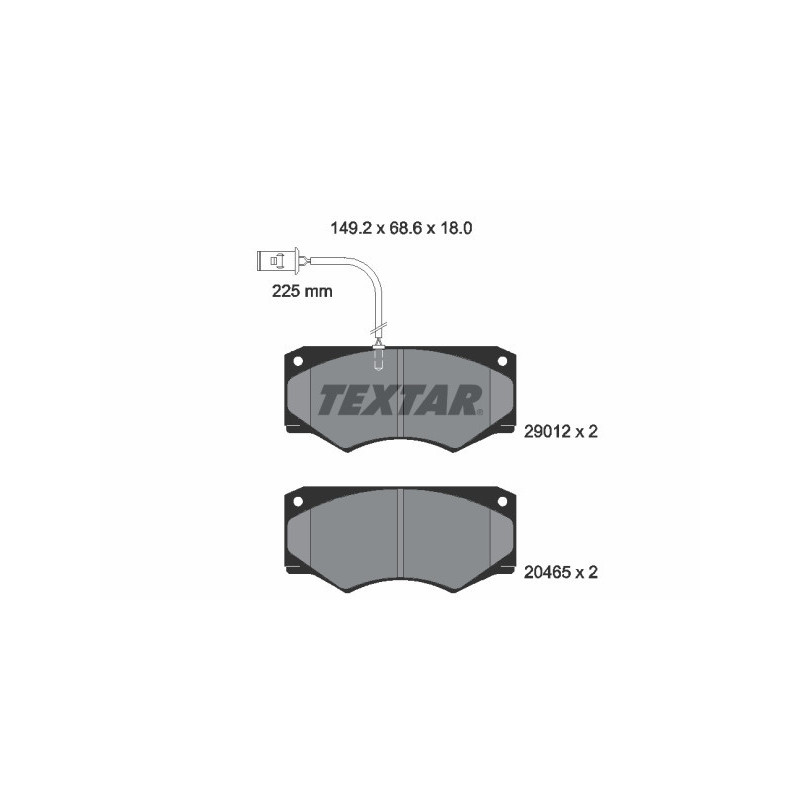 TEXTAR 2901201 Pastiglie freno anteriore per Iveco Daily