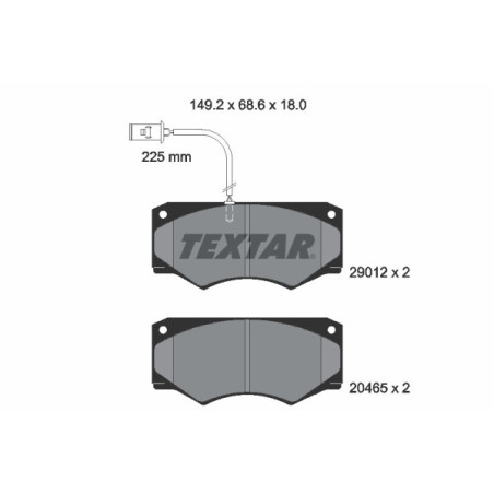 TEXTAR 2901201 Brzdové destičky přední pro Iveco Daily