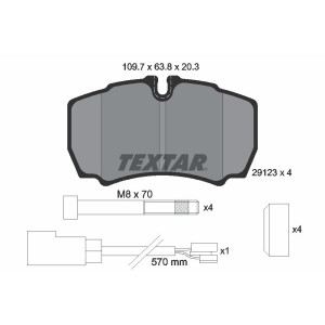 TEXTAR 2912307 Klocki hamulcowe tył dla Ford Transit