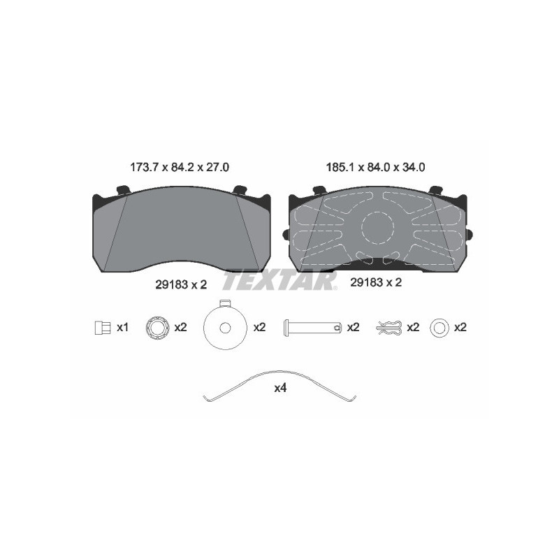 TEXTAR 2918302 Bremsbeläge Hinten für