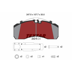 TEXTAR 2927801 Brzdové destičky Přední pro