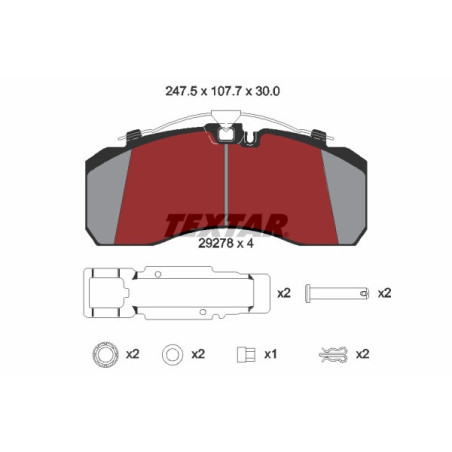 TEXTAR 2927801 Brake Pads Set Front for