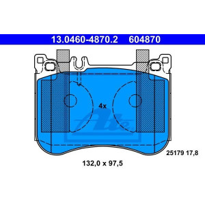 ATE 13.0460-4870.2 Plaquettes de frein avant pour Mercedes S SL E CLS