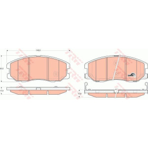 Pastiglie freno Anteriore per Chevrolet Captiva Opel Vauxhall Antara TRW GDB1715
