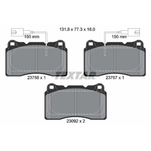 TEXTAR 2375603 Brzdové platničky predný pre Alfa Giulietta