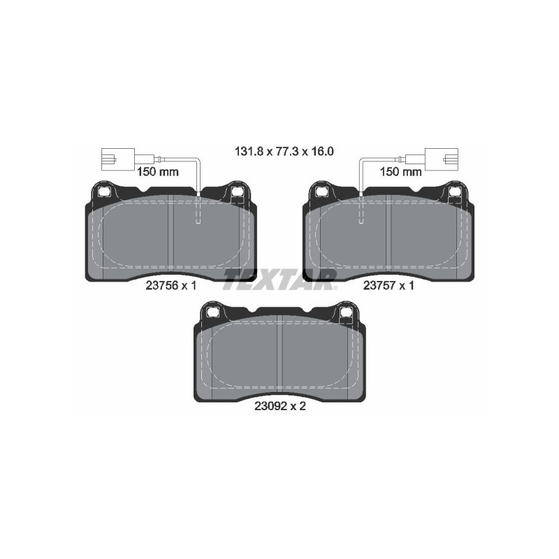 TEXTAR 2375603 Brake Pads Set Front for Alfa Giulietta