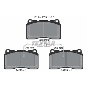 TEXTAR 2427301 Brzdové platničky predný pre Alfa GT 147 156