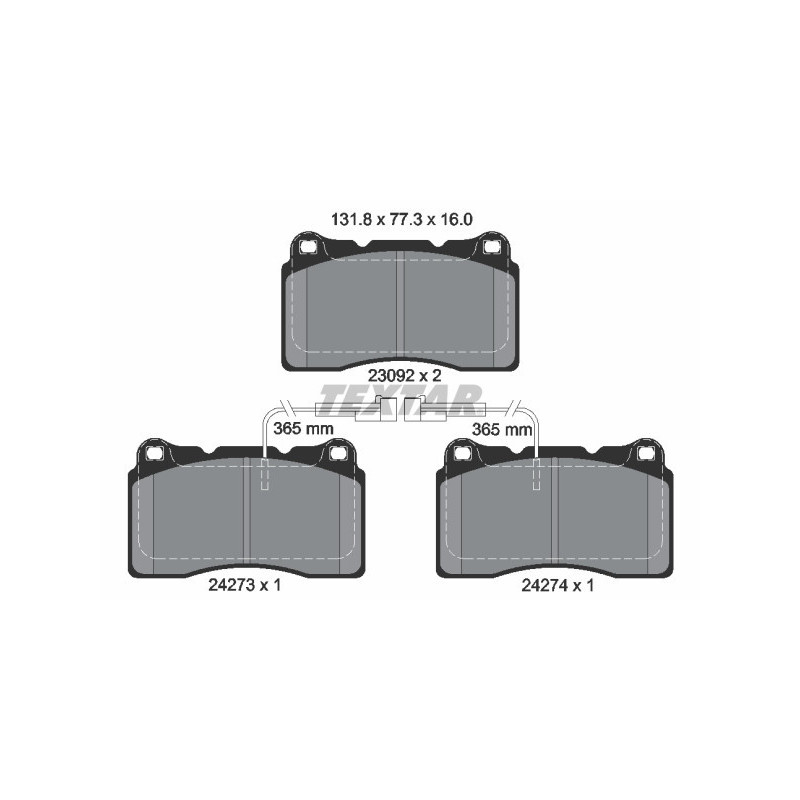 TEXTAR 2427301 Plaquettes de frein avant pour Alfa GT 147 156