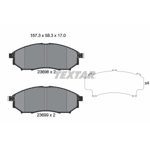 TEXTAR 2369803 Pastillas de freno delantero para G Pathfinder Q60 EX M NP300 QX50 M37