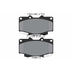 TEXTAR 2168003 Plaquettes de frein avant pour Toyota Hilux Fortuner