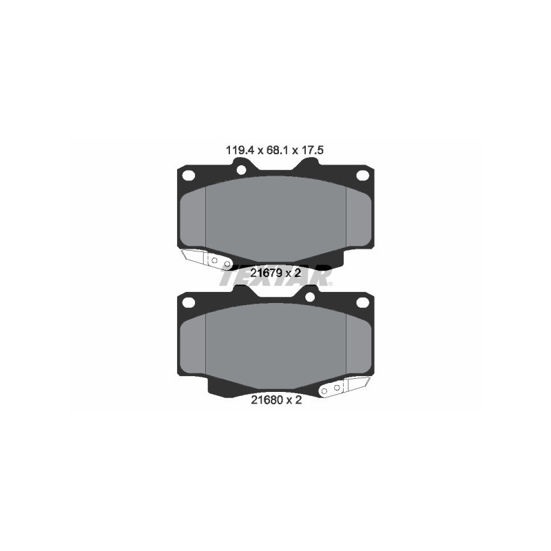 TEXTAR 2168003 Brzdové platničky predný pre Toyota Hilux Fortuner