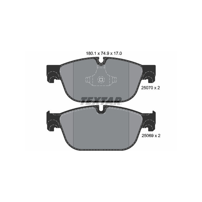 TEXTAR 2507001 Brake Pads Set Front for