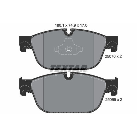 TEXTAR 2507001 Brake Pads Set Front for