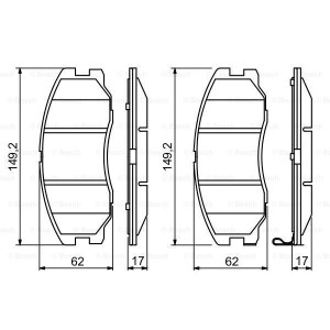 Pastillas de freno Delantero para Chevrolet Captiva Opel Vauxhall Antara BOSCH 0 986 494 250
