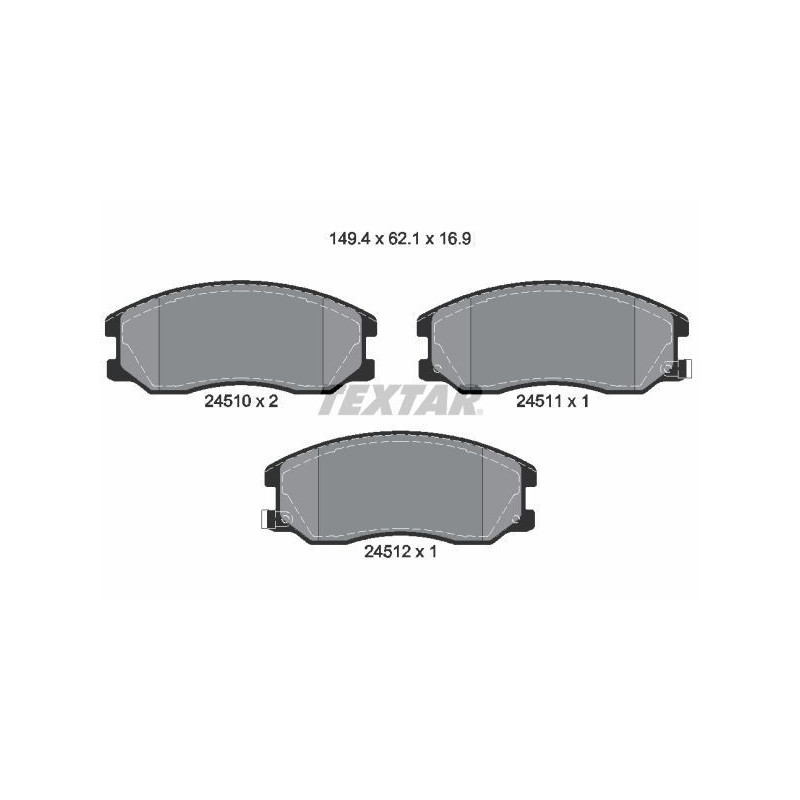 TEXTAR 2451001 Plaquettes de frein avant pour Antara Captiva Equinox