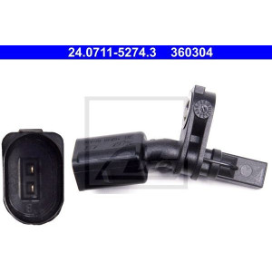 ATE 24.0711-5274.3 ABS Sensor Raddrehzahl Vorne Rechts für A3 Ibiza Fabia Leon Octavia Rapid A1 TT