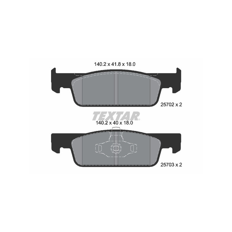 TEXTAR 2570201 Pastiglie freno anteriore per Sandero Logan Clio Fortwo Twingo Forfour