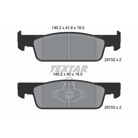 TEXTAR 2570201 Brake Pads Set Front for