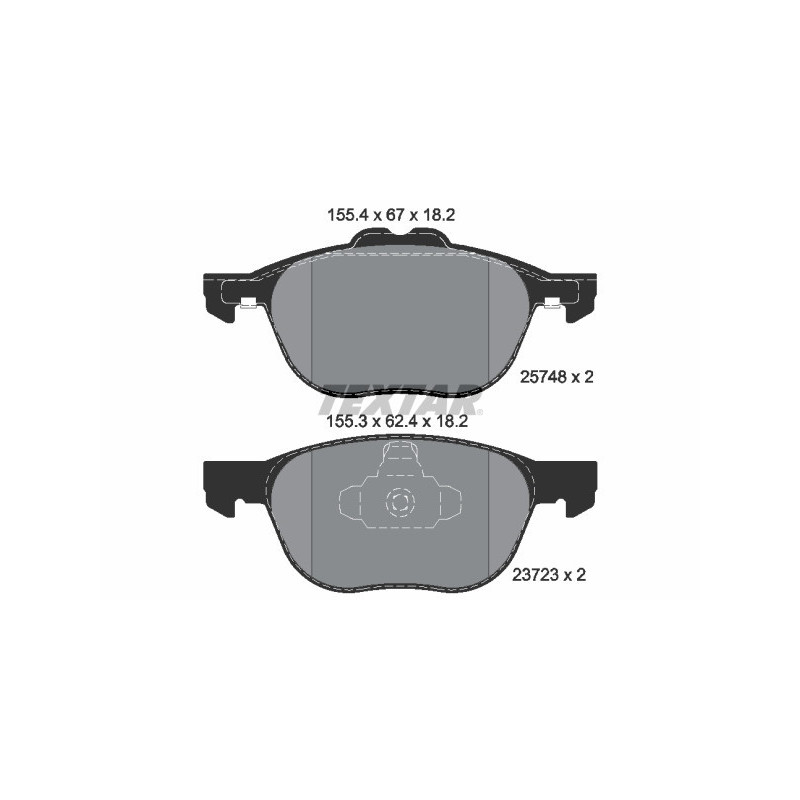 TEXTAR 2574801 Brzdové platničky predný pre Ford Transit Kuga