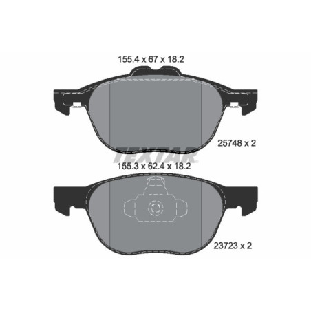 TEXTAR 2574801 Brake Pads Set Front for Ford Transit Kuga