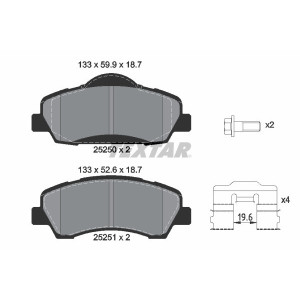 TEXTAR 2525001 Brake Pads Set Front for